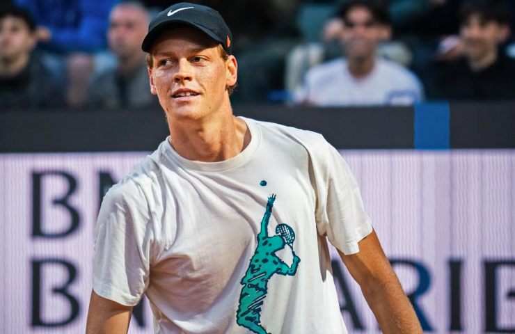 Jannik Sinner in campo