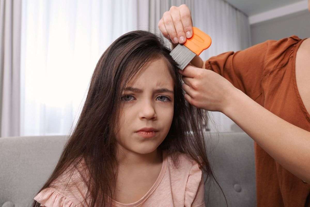 Bambina con i pidocchi