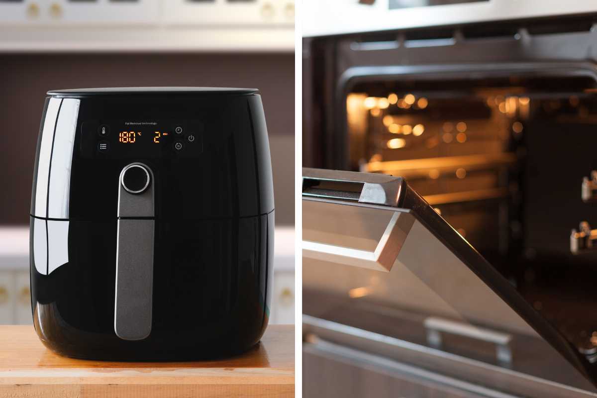 Un forno ed una friggitrice aria