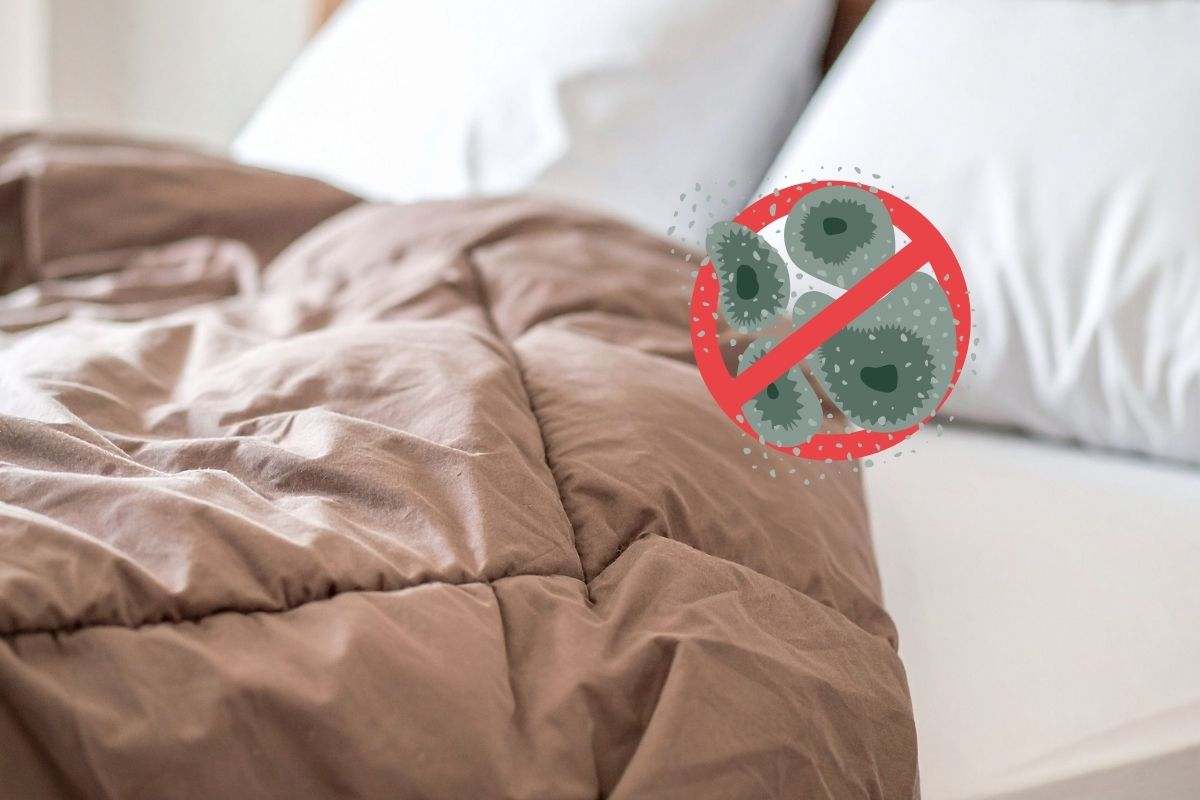 Coperta invernale sul letto