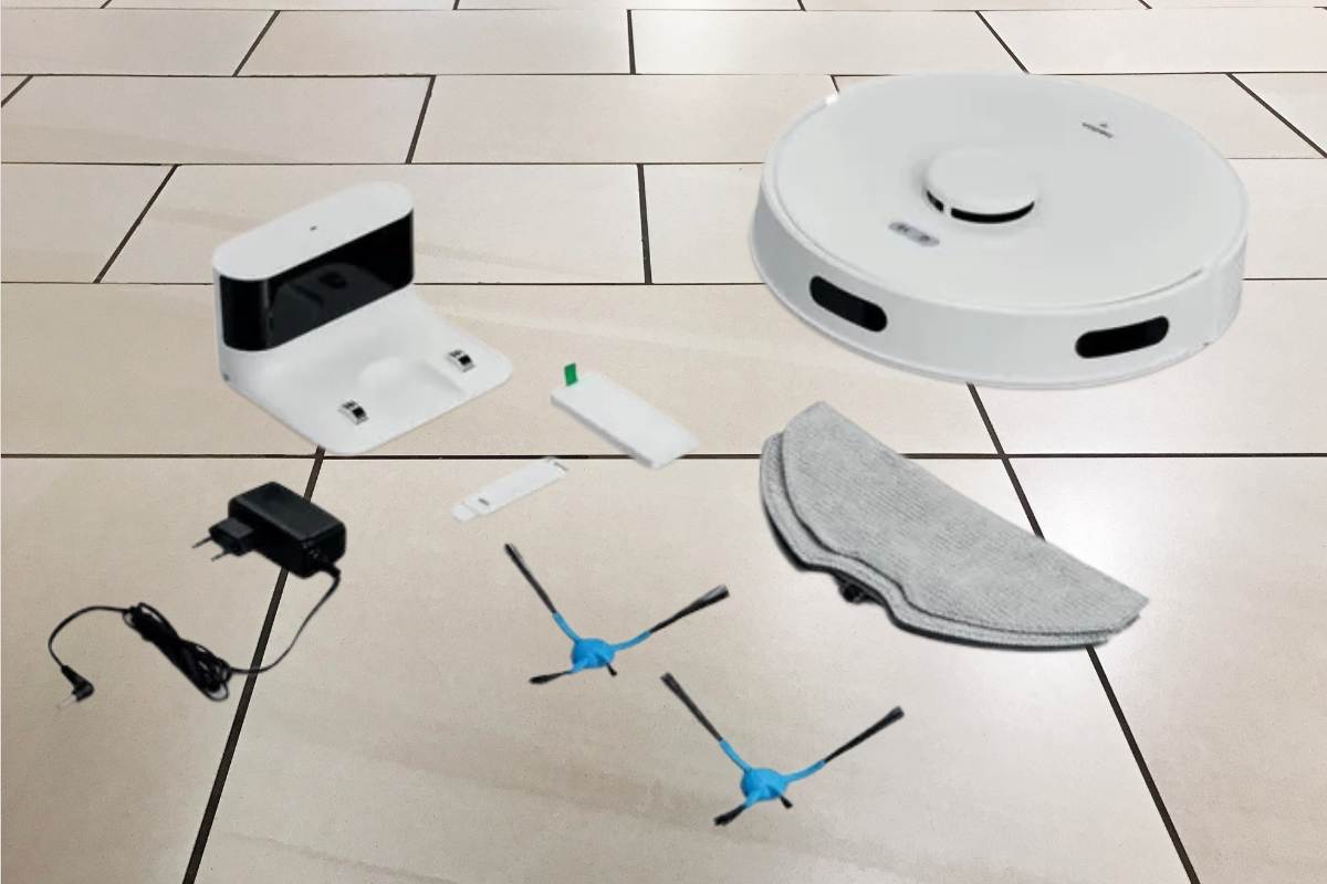 robot eurospin su pavimento