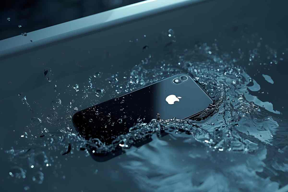 iphone in acqua